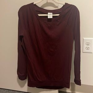 PINK burgundy XS lightweight long sleeve